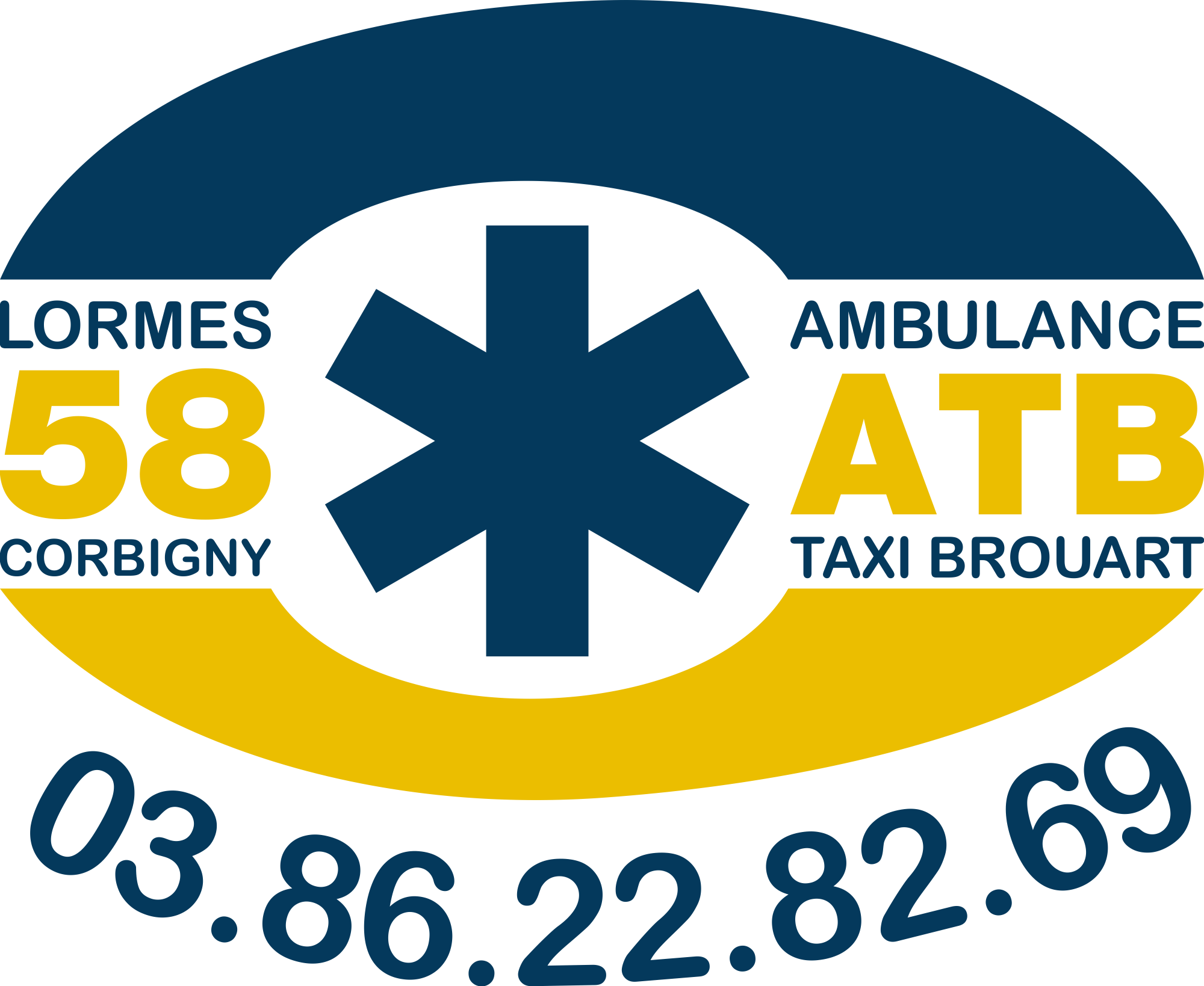 logo taxi ambulance 58 brouart